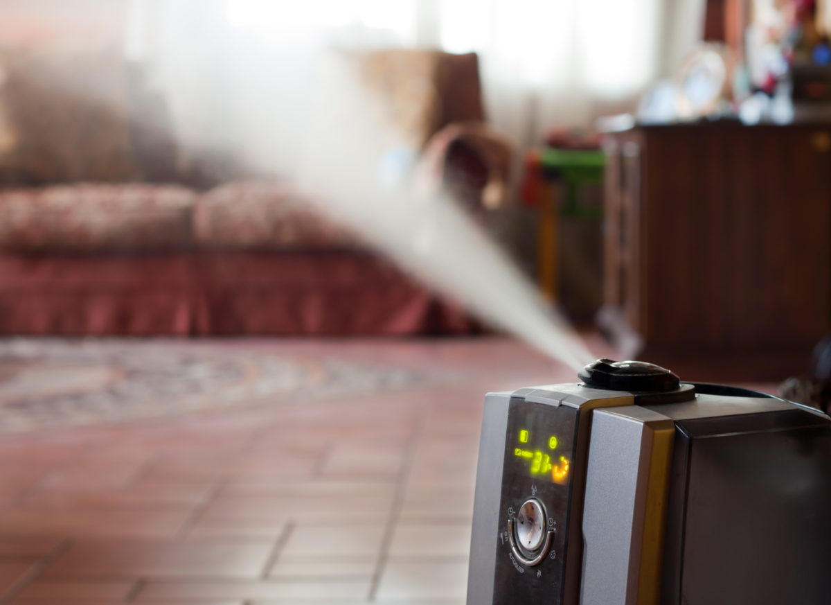 humidifier in home adding moisture to the air